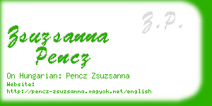 zsuzsanna pencz business card